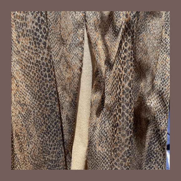 Morgan and Co Maxi Dress | Brown Metallic Halter | Size 9/10 | Vintage - Picture 4 of 5